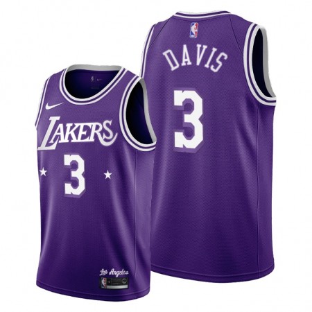 Herren NBA Los Angeles Lakers Trikot Anthony Davis 3 Nike 2021-2022 City Edition Throwback 60s Swingman